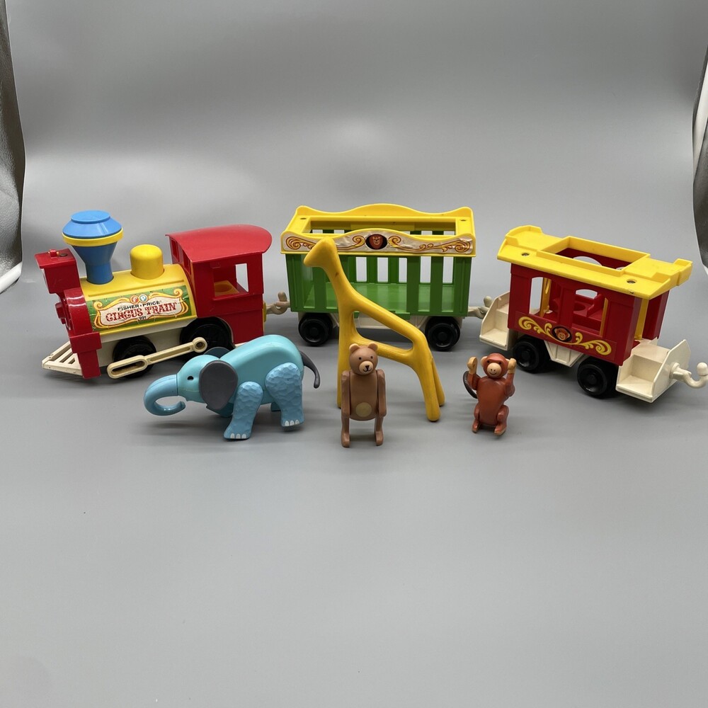 Fisher-Price Circus Train 991 Kids Vintage Little People Set Retro Toy 70s 80s
